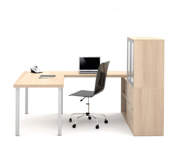 U-Shaped Executive Desk with Hutch