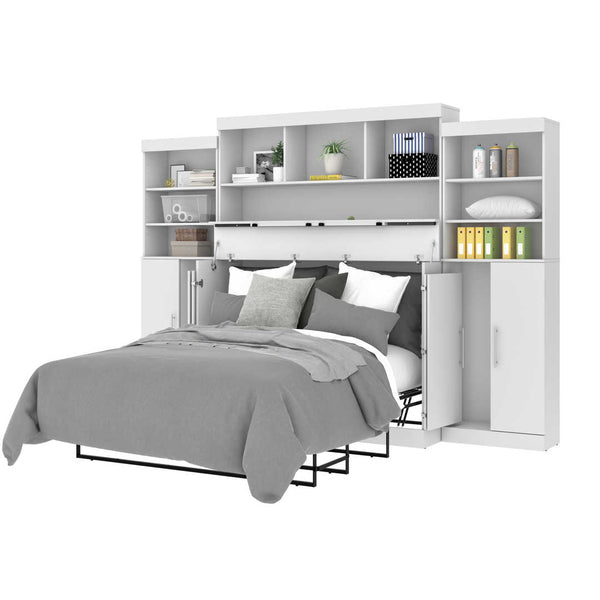 6-Piece Set Including One Queen Cabinet Bed with Mattress and Assorted Storage Units
