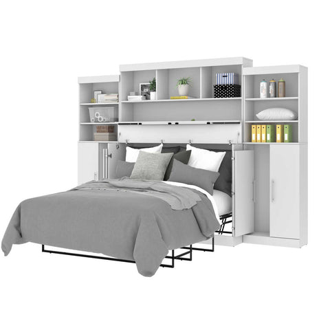 6-Piece Set Including One Queen Cabinet Bed with Mattress and Assorted Storage Units