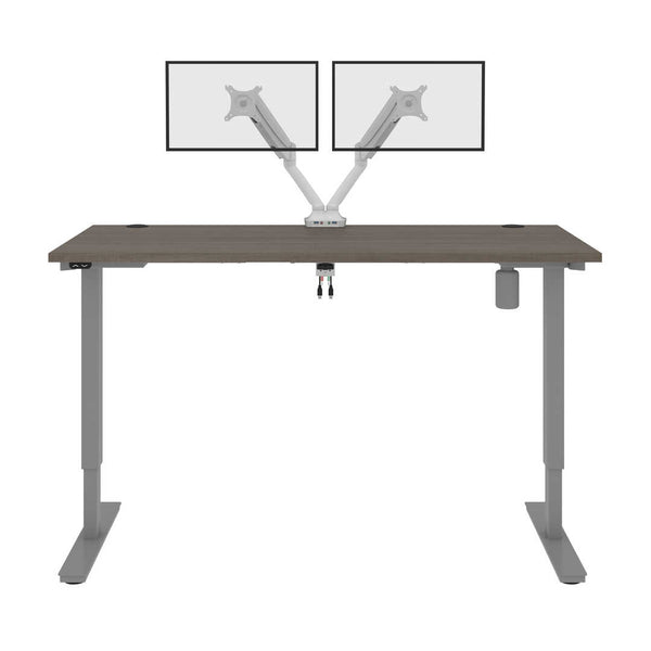 60W x 30D Standing Desk with Dual Monitor Arm