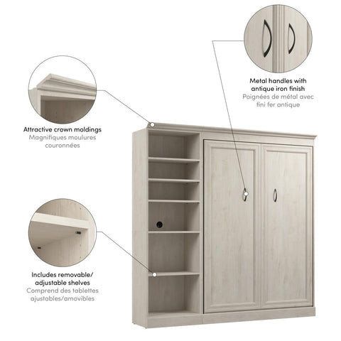 Full Murphy Bed and Closet Organizer (84W)