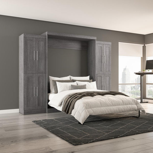 Queen Murphy Bed with Storage Cabinets (115W)
