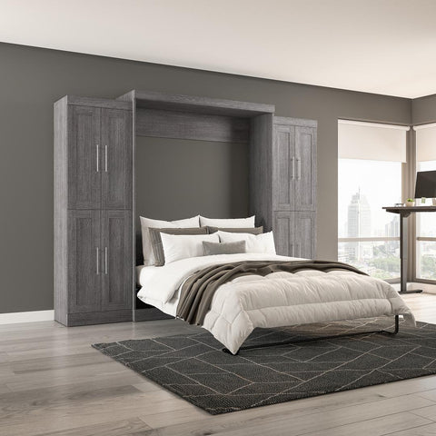 Queen Murphy Bed with Storage Cabinets (115W)