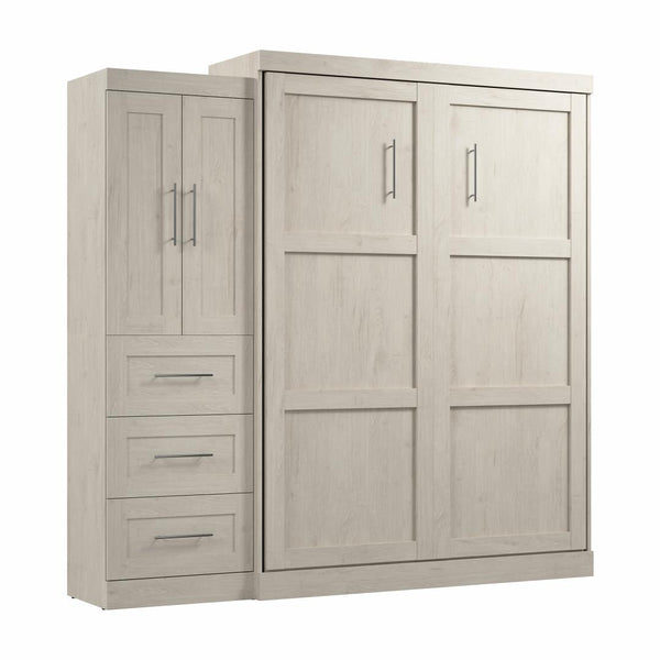 Queen Murphy Bed with Closet Storage Cabinet (89W)