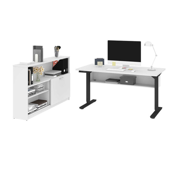 2-Piece set including a 30” x 60” standing desk and a credenza
