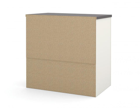 72W L-Shaped Desk with Lateral File Cabinet
