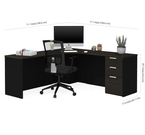 Corner Desk with Pedestal