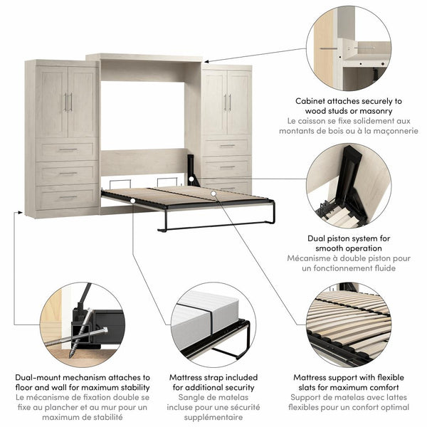 Queen Murphy Bed with Wardrobes (136W)