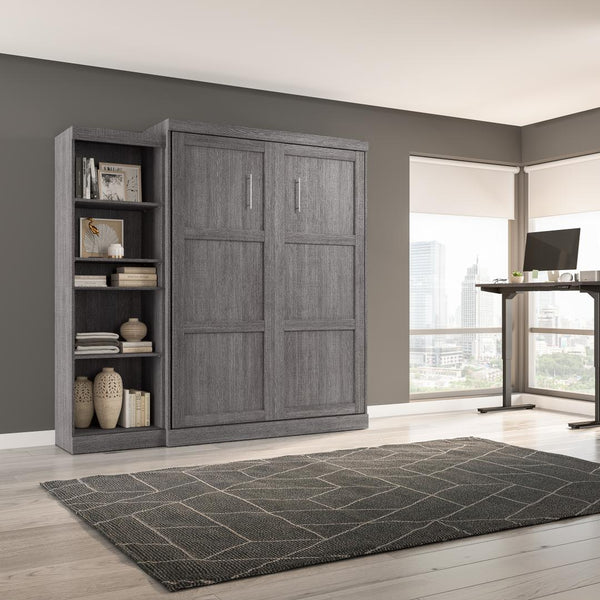 Queen Murphy Bed with Shelving Unit (90W)
