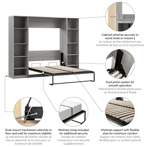 Full Murphy Bed with Closet Organizers (99W)