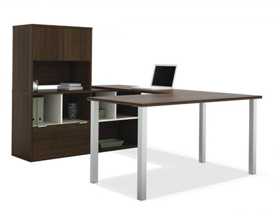 U-Shaped Executive Desk with Hutch