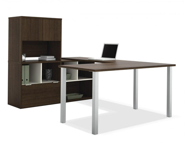 U-Shaped Executive Desk with Hutch