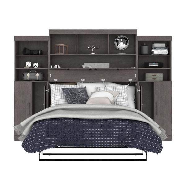 6-Piece Set Including One Queen Cabinet Bed with Mattress and Assorted Storage Units