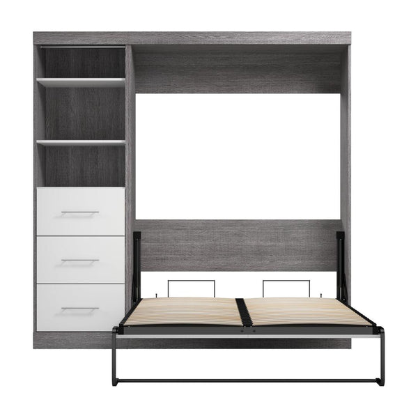 Full Murphy Bed and Closet Organizer with Drawers (84W)
