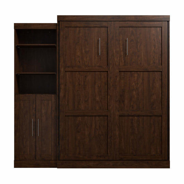Queen Murphy Bed and Closet Organizer with Doors (90W)