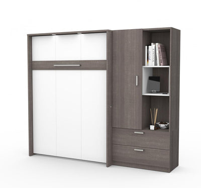 Full Murphy Bed with Storage Cabinet (95W)