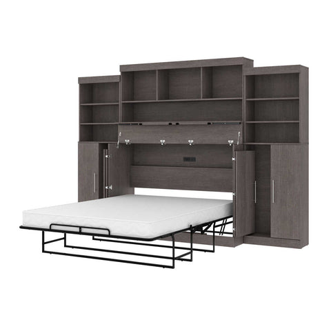 6-Piece Set Including One Queen Cabinet Bed with Mattress and Assorted Storage Units
