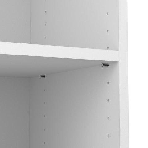 Contemporary Closet System with Shelves, Drawers, Clothing Rods, Shoe Racks & Cubbies, 86W x 19D