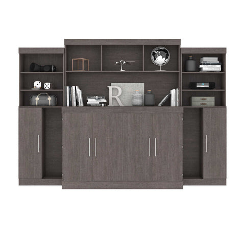 6-Piece Set Including One Queen Cabinet Bed with Mattress and Assorted Storage Units