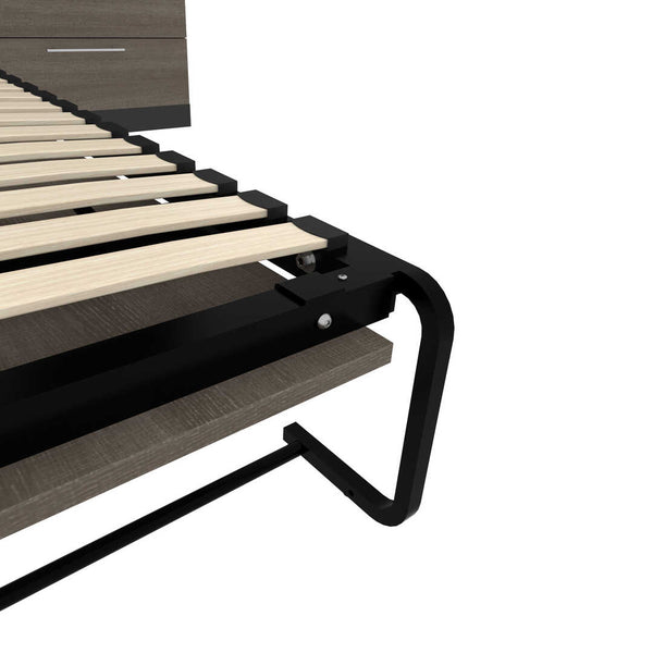 Queen Murphy Bed and 2 Shelving Units with Drawers (125W)