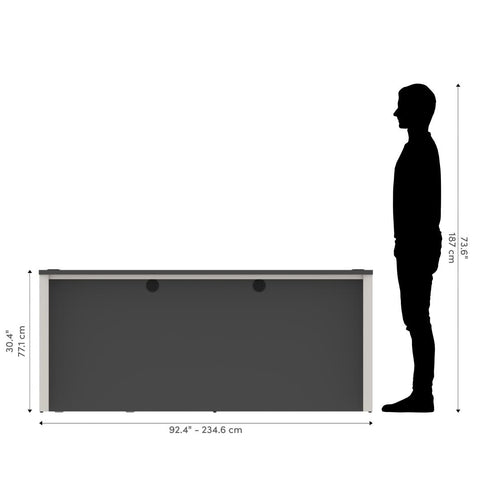 72W U-Shaped Executive Desk with Lateral File Cabinet