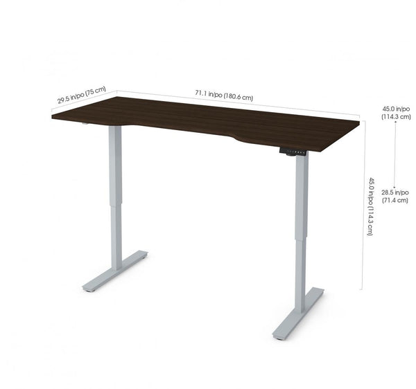 30“ x 72“ Curved Standing Desk