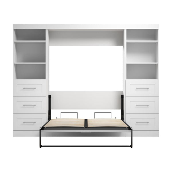 Full Murphy Bed and 2 Shelving Units with Drawers (109W)