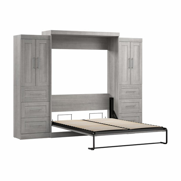Queen Murphy Bed with Closet Storage Cabinets (115W)