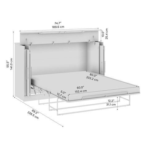 75W Queen Cabinet Bed with Mattress