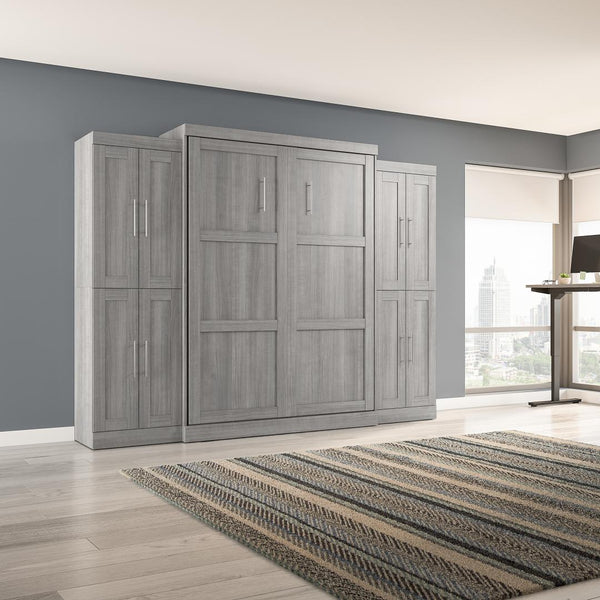 Queen Murphy Bed with Storage Cabinets (115W)