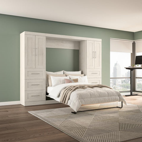 Full Murphy Bed with Closet Storage Cabinets (109W)