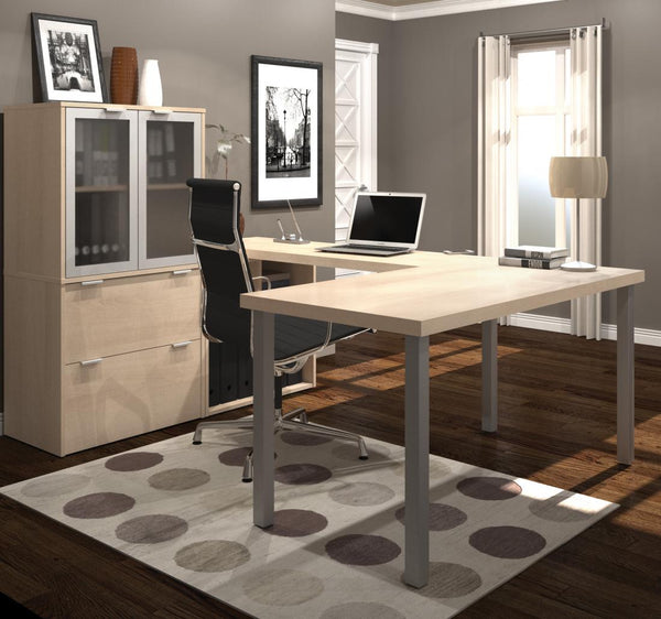 U-Shaped Executive Desk with Hutch