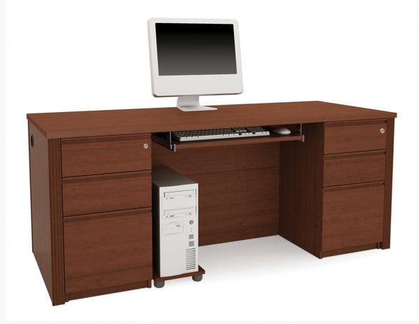Executive Desk with Two Assembled Pedestals