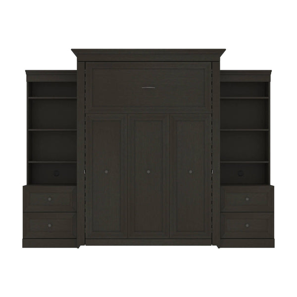 Queen Murphy Bed and Two Shelving Units with 2 Drawers (115W)