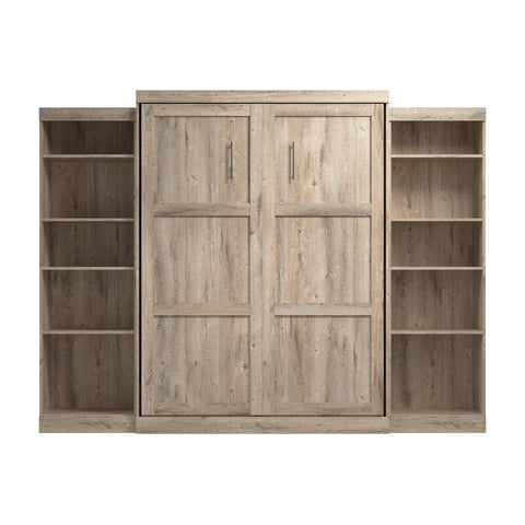 Queen Murphy Bed and 2 Shelving Units (115W)