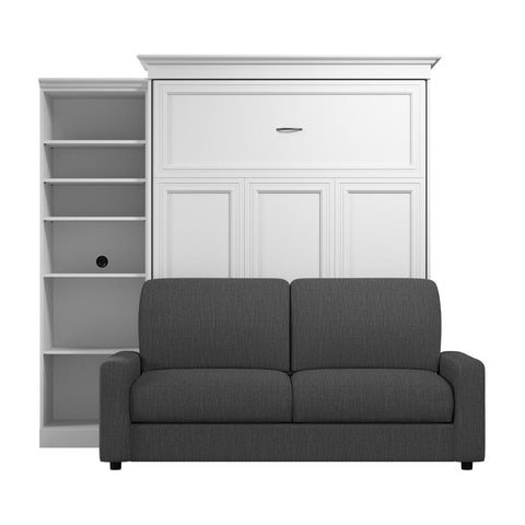 Queen Murphy Bed with Sofa and Closet Organizer (97W)
