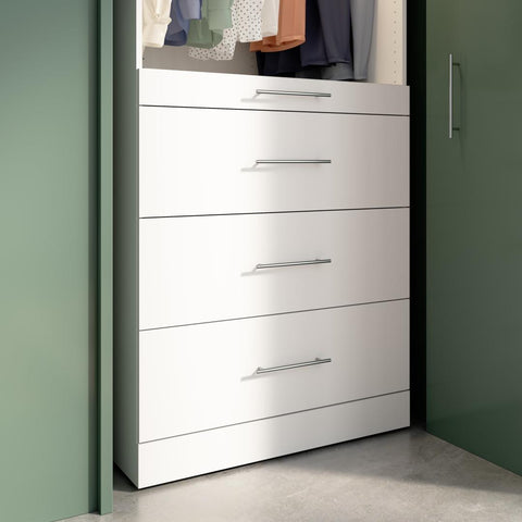 Modular Drawers (4) Set, Slab Style, 36W x 25D