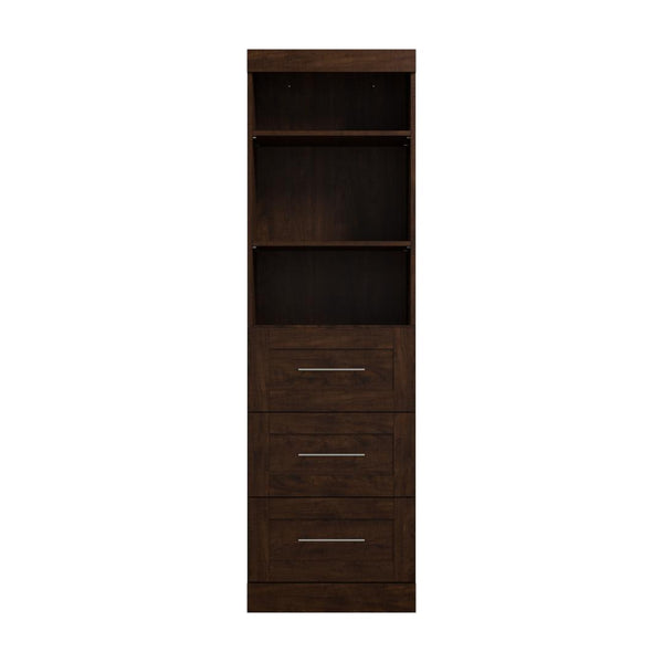 Contemporary Closet System with Drawers, 25W x 19D