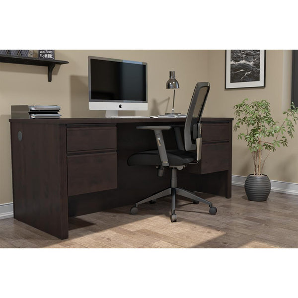 72W Executive Desk with Dual Half Pedestals