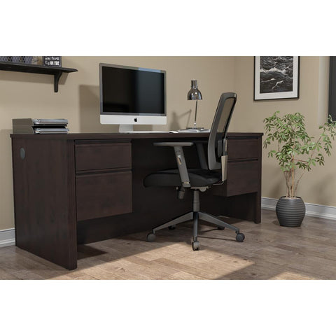 72W Executive Desk with Dual Half Pedestals