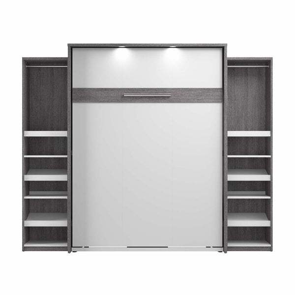 Queen Murphy Bed with 2 Narrow Closet Organizers (105W)