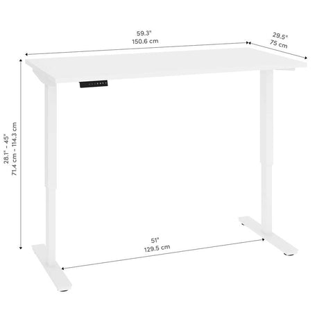 60W x 30D Electric Standing Desk