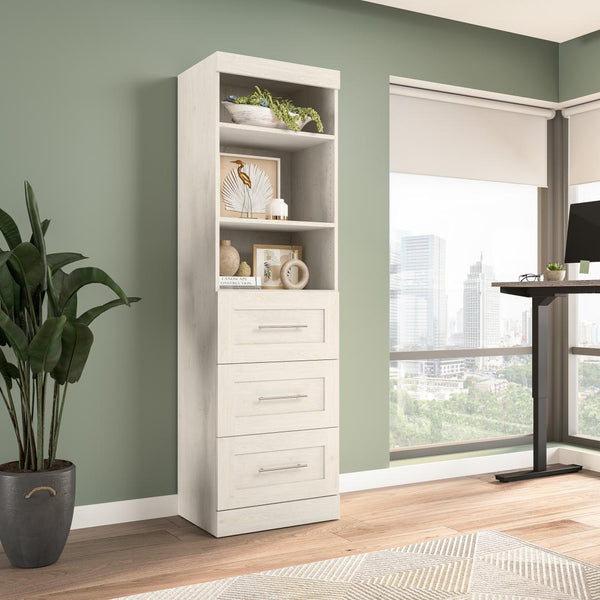Contemporary Closet System with Drawers, 25W x 19D