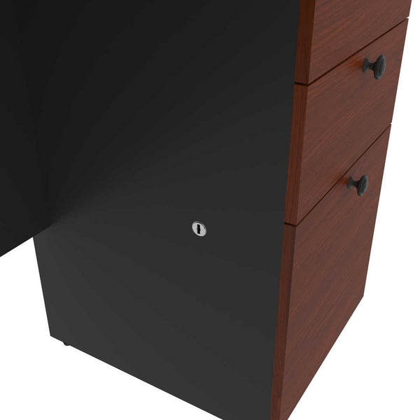 71W U or L-Shaped Executive Desk with Pedestal and Hutch