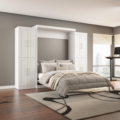 Queen Murphy Bed with Storage Cabinets (115W)
