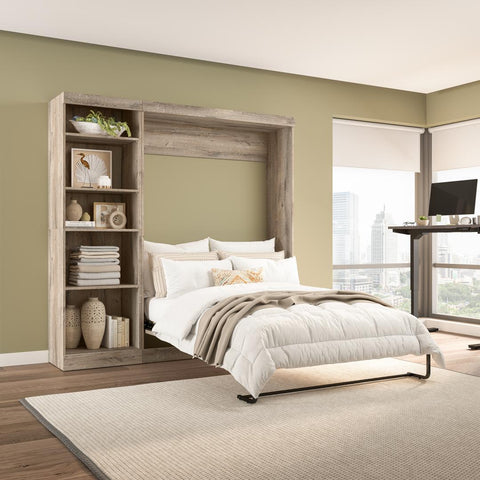 Full Murphy Bed with Shelving Unit (84W)
