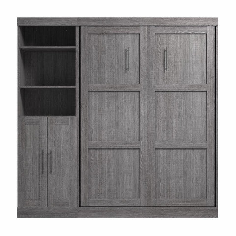 Full Murphy Bed and Closet Organizer with Doors (84W)