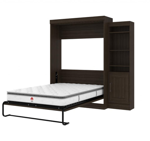 Full Murphy Bed with Mattress and Storage Unit (81W)