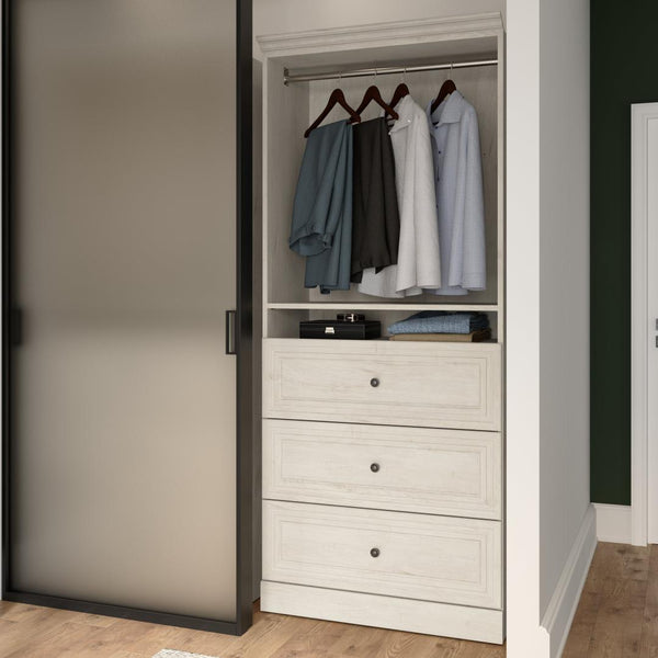Traditional Closet System with Drawers, 36W x 20D