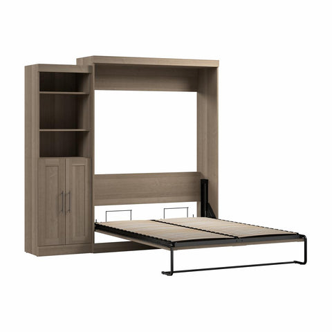 Queen Murphy Bed and Closet Organizer with Doors (90W)